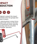 Two Pack Garage Door Cable Snubbers For Torsion Spring Systems, Prevent Cable Slack And Misalignment, Compatible With Residential And Commercial Doors, Cable Retaining Spring Kit For Safer, Smoother, Quieter Garage Door Performance installed on track