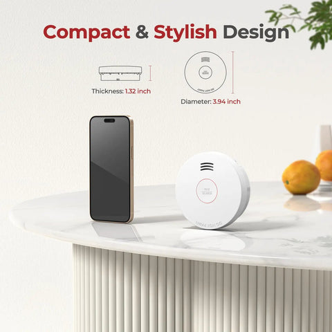 10 Year Battery Smoke Detectors 4 Pack No More Battery Changes With Photoelectric Sensor And Test Silence Button LED Indicator Lights For Home Safety Fire Alarm System Easy Install Superior Early Warning For Family compact 1.32x3.94 in unit