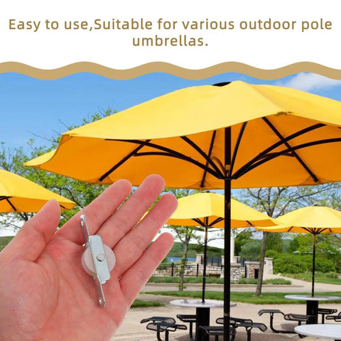 4 Pack Patio Umbrella Pulley Replacement Parts Kit, Sliding Pulley Bracket Set, Parasol Rope Wheels And Attachment Holder For Garden Use, Easy Repair For Smooth Operation And Long Lasting Function