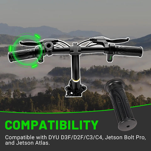 36V Electric Bike Throttle With Cruise Control Button And Twist Grip For DYU D3F D2F C3 C4 Ebikes And Jetson Bolt Pro Atlas 250 Watts Replacement Controller Part Perfect For Replacing Worn Or Malfunctioning Throttles Plug And Play Friendly