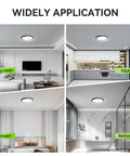 4 Pack Ultra Thin 9 Inch LED Ceiling Light Flush Mount 2800 Lumens 5000K Daylight Undimmable Black Finish for living areas