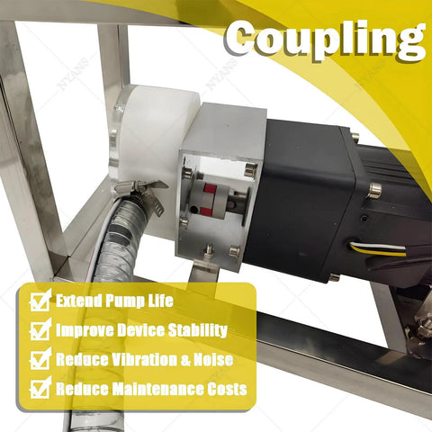 Viscous Liquid Transfer Pump For Food Grade Honey And Thick Fluids, Workhorse Gear Pump With CAM Rotor, 6 To 10 L/Min Flow, Handles 800-4000 cP, Efficient Transfer, Up To 8 Kg/Min Honey, Durable, Easy Clean, Industrial-Grade coupler