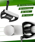Putter from Left Handed Men Golf Set 14 Piece showing alignment line, black design.