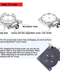 Illustration and photo of 60mm Fine Tuning Optical Sliding Stage With 360 Degree Sliding Table RS60 L for precision positioning