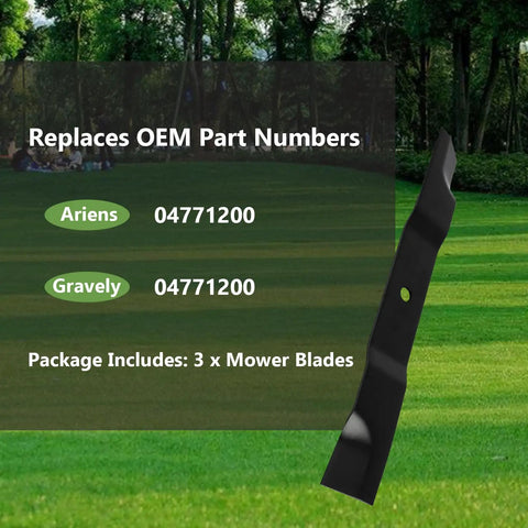 Heavy Duty 52 Inch Lawn Mower Blades Replacement Replaces OEM 04771200 and Fits Gravely ZT X ZT XL Series with Ariens IKON X XL