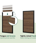 6 Ft By 3 Ft Cedar Wood Fence Gate Kit With Aluminum Frame Privacy Gate Board On Board assembly illustration