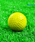 Yellow golf ball from Six Pack Colorful Golf Balls Gift Set For Practice And Training Bright Blue Green Red Yellow Colorful Balls