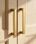 35 Pack 5 Inch Brushed Brass Cabinet Handles Set For Kitchen Cabinets And Furniture Stainless Steel Modern Pulls Durable Gold Hardware