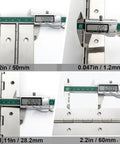 Heavy Duty Grit 2 Pack Of 12 Inch Piano Hinges At 2 Inch Wide Crafted From The Real Deal 304 Stainless Steel measurements with caliper.