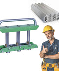 Hydraulic Sheet Metal Bending Machine 0 to 90 Degrees for Steel Aluminum and Copper with worker in helmet