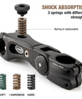 Image of suspension bike stem riser with 31.8mm clamp featuring adjustable springs for mountain gravel road and city rides comfort.