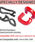 GMC Sierra 1500 Front Tow Hook Cover Replacement Custom Fit Silicone Cover For 2019 2020 2021 2022 2023 2024 Red Durable