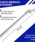15 Inch Wrench Extender Bar For Maximum Leverage, Extra Long Universal Extension Tool For Auto Repair And Mechanics