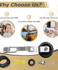 Washer Idler Pulley And Lever Belt Kit For Alliance And Speed Queen Washers Replacement Part 2020782 AP4489045 Includes Idle Lever Assembly And Spring And Agitation And Rotation Belt For Easy Replacements. metal pulley kit with belt and spring