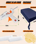 Fast Preheating Mini Glue Gun Kit With Carrying Case And 30W Hot Melt Gun 20 Premium Glue Sticks And 10 Wood Craft Sticks layout
