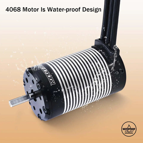 2050Kv 4 Pole Brushless Motor K4068 5S, waterproof design, for 1/8 Scale RC Buggy Truggy Monster Cars and Trucks Universal Fit