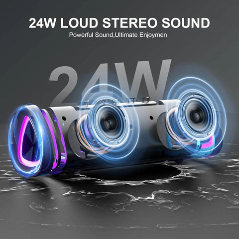 Portable Bluetooth Speaker With Led Light And Outdoor Ready Design Delivers Deep Bass And Beast Mode Power With 24 Hour Playtime IPX7 Waterproof