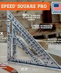 Kill Precision Work With This 7 Inch Speed Square Layout Tool, metal with beveled edges for accurate framing cuts and markings.