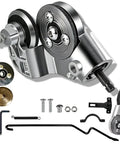 Titanium Drill Nibbler Sheet Metal Cutter Attachment with Adapter components including drive mechanism and screws for electric drill.