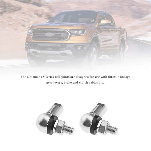 Heavy Duty 4Pcs Angle Linkage Ball Joint Kit With Spring Clip Dust Seal For CS DIN 71802 Gear Linkage Replacements M6 RH Fits Gas Spring Hinged Doors Cabinets Canopies Tatami Beds And More, two M6 RH steel joints