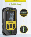 Laser Distance Meter With Dual Bubble Levels And Backlit LCD, Ultra Accurate Measuring Tool For Distance, Area And Volume, Pythagorean Mode, 165 Ft Range, Switchable Units M In Ft, Easy Readouts, front view