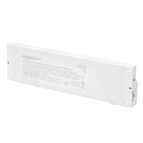 Back view of Under Cabinet LED Light 12 Inch Dimmable With 3 Color Temperatures 3000K 4000K 5000K in white finish, showing product details