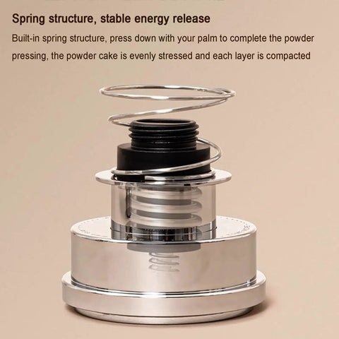 58 Mm Espresso Tamper Kit With Fine Wdt Needle Tool And Gravity Distributor, showing spring structure for stable energy release.