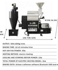 At Home Coffee Roaster With Timer, Large Capacity Nonstick Bean Roaster For Home Or Small Cafe, yellow electric machine