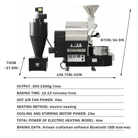 At Home Coffee Roaster With Timer, Large Capacity Nonstick Bean Roaster For Home Or Small Cafe, yellow electric machine