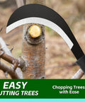 Heavy Duty Weeding Sickle Machete Garden Tool With Thick Carbon Steel Blade For Brush Clearing Yard Work Harvest Knife