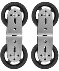 Dual Swivel Cable Pulley Set With Silent Bearings 360 Degree Rotating Pulleys For Cable Machines Smooth Quiet Rollers For Your Home Gym Weight Lifting And DIY Fitness Systems, metal and black
