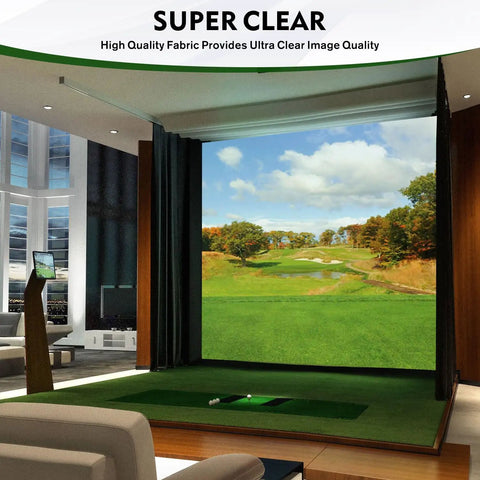 Golf Impact Screen With Upgraded Grommet Slings For Training, 3D Air Mesh Golf Simulator Screen For Home Indoor Use, 9.8x6.6 ft