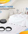 Replacement Soft Bumper Guard For IRobot Roomba 600 700 800 Series And Neato Robot Vacuums atop a clean floor near a sleeping person.