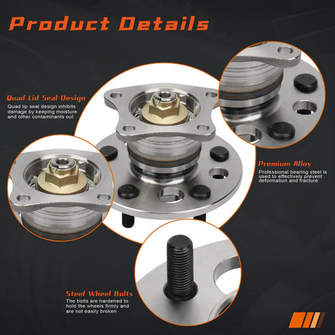 Rear Wheel Hub And Bearing Assembly Fits Toyota Avalon 1995-2004, Lexus RX300 1999-2003, ES300 1992-2001, Camry 1992-2001, Solara 1999-2003 Non ABS FWD detailed view.