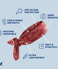Red Paisley Cooling Bandana Water Activated Chill For Instant Cool Up To Two Hours Lightweight And Breathable UPF 50 Sun Protection Machine Washable