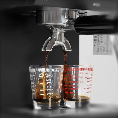 Stainless Steel Espresso Portafilter Handle Replacement For Home Coffee Machines Double Spout Bottomless Design Durable Plastic And Metal Build Easy Install Fits Most Makers Pro Barista Vibe Great For Home Espresso Lovers And Coffee Nerds, double shot brewing