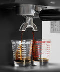 51mm Stainless Portafilter Handle Replacement For Donlim Espresso Machines Fit Double Spout Bottomless Portable Coffee Maker Accessory Durable Plastic And Metal Construction Plug N Play Easy Install, pulls espresso into two shot glasses