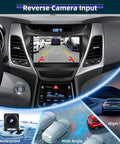 Hyundai Elantra 2014 2015 2016 Android Car Stereo 9 Inch Touchscreen With Wireless CarPlay And Android Auto GPS Navigation showing reverse camera view.
