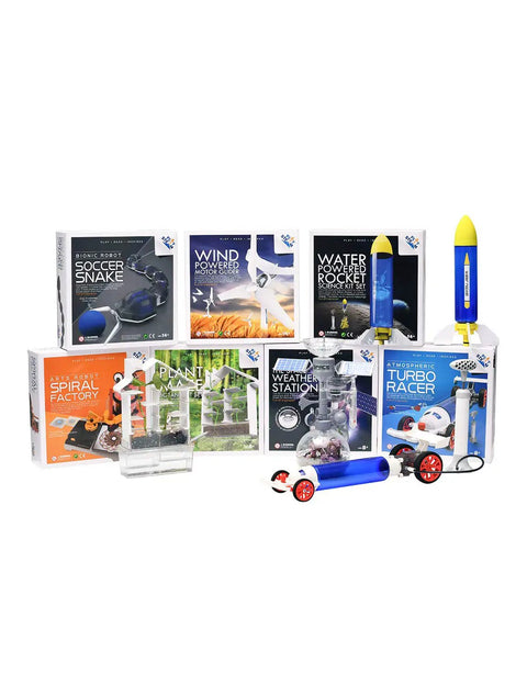 Water Powered Rocket Kit For Outdoor STEM Learning DIY Bottle Rocket with Tail Body and Pump Launcher Included