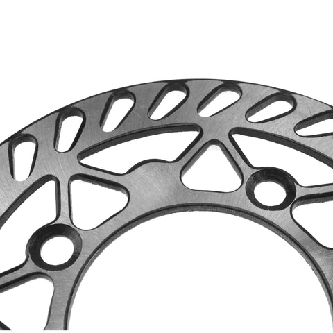 Close-up of 190mm Front Brake Disk Rotor With Pad For 110Cc 125Cc 150Cc Dirt Bikes Pit Bikes Quad ATV, showcasing cutout design