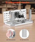 Rugged Adjustable Belt Sander Knife Jig With Dual Handles 85 To 115 Degrees showing ergonomic handles for grip and control.