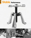 Universal Wheel Hub Puller Removal Tool for Cars Tough As Nails heavy duty steel build with three-arm design in toolshop use.