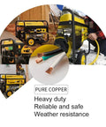 Heavy Duty 25 Ft Generator Extension Cord With Locking NEMA L5-30P And Three 5-15R Receptacles, power usage in various settings