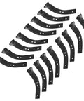 Six Inch Tiller Tine Set For Troy Bilt Lawn Tiller Replacement Kit 1901118A 1901118 with multiple metal tines displayed