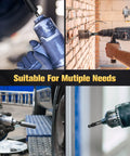 Impact Grade Socket Adapter Set Three-Piece With Bit Holder in use for various drilling tasks