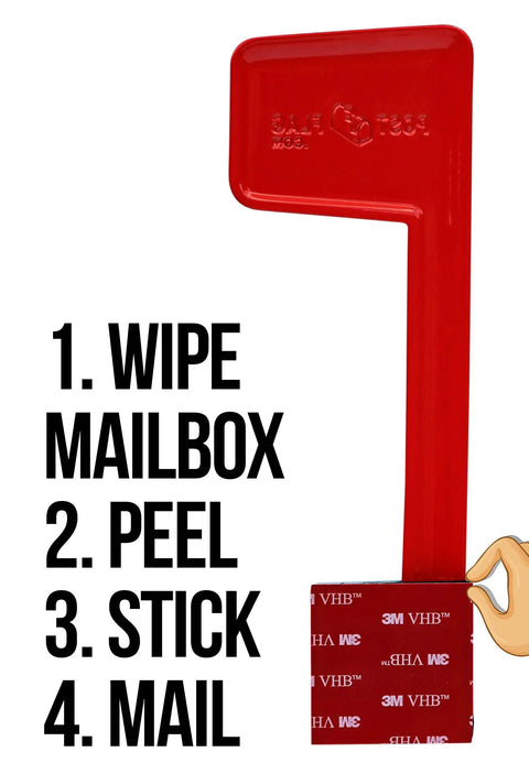 Universal Peel And Stick Mailbox Flag Replacement No Tools Needed Fits Any Mailbox Easy Install Rustproof Powder Coated Metal Sticks To Wood Metal Plastic And Other Smooth Surfaces