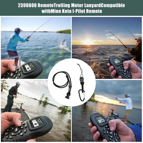 Remote Trolling Motor Lanyard With Carabineer For iPilot Remote Compatible With iPilot 1.6 And 3.0 Remotes Essential Boat Accessory To Keep Your Console Remote Safe Secure And Ready On The Water