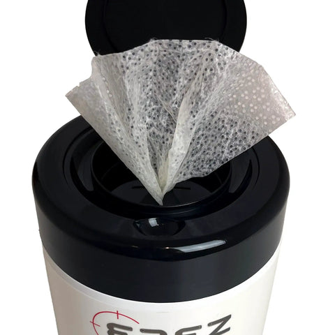 Open container of Heavy Duty Gun Cleaning Wipes Pack 120 Wipes 5x7 Inch CLP Gun Cleaner Lubricant Clean Lubricate Protect