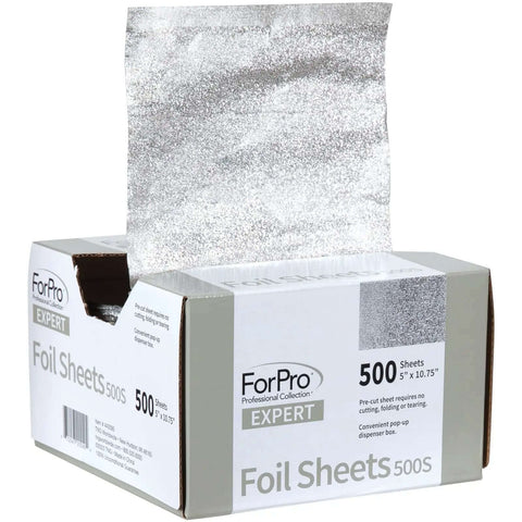 Embossed Pre-Cut Hair Foil Sheets In Pop-Up Dispenser, 5W X 10.75L, 500-Count, Pro-Grade Aluminum Foil For Color Application And Highlights