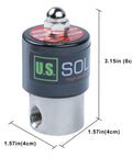 One Quarter Inch Stainless Steel Electric Solenoid Valve 24VAC Normally Closed Viton Seals For Water Air And Fuel Industrial Grade